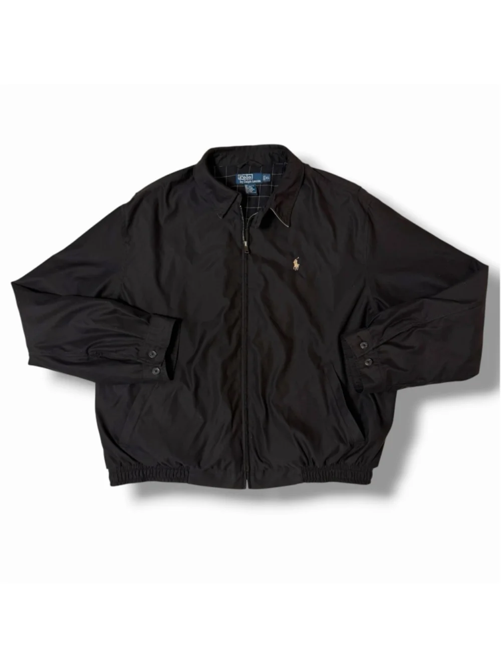 Vintage Polo Ralph Lauren Bi Swing Jacket Men XL Harrington Plaid Lined Bomber